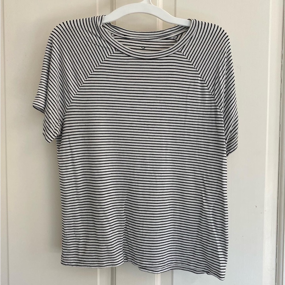 Women’s black and white striped t shirt